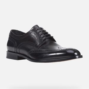 Geox Italian Leather Oxford Black Formal Shoes Waterproof Breathable Cushion